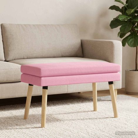 vidaXL Banc à double couche Rose 80 x 40 x 47 cm Tissu (1/5)