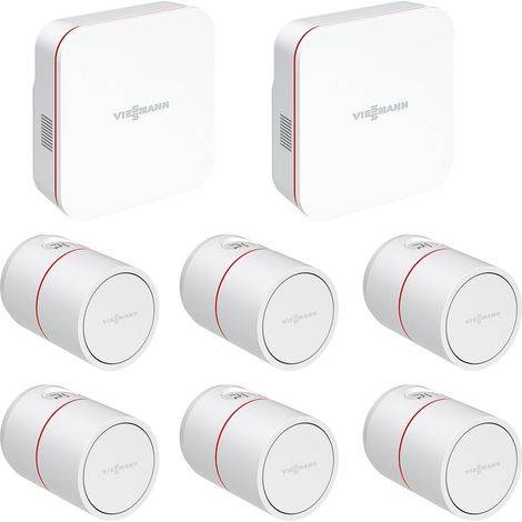 Viessmann 6x ViCare Smarter Heizkörper-Thermostat und 2x ViCare Klimasensor, Erweiterungs-Paket Radiator L ZK07489