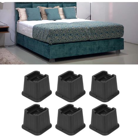 6 jeux/vente de patins multifonctionnels de 3 pouces pour pieds de lit permettant de rehausser les meubles tels que les canapés, les tables, les chaises et les tables basses. (1/5)