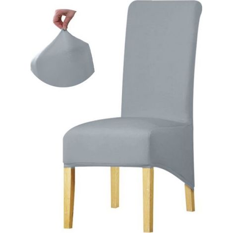 Housse Pour Fauteuil Inclinable XXL - Gris Clair - Élasthanne - Adaptée Dossier Haut Et Allongé - 1 Pièce (1/4)