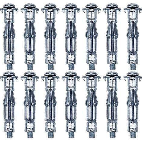 20 Pcs M650MM Chevilles Métalliques pour Corps Creux Cheville Métallique à Expansion Vis de Cheville d&39expansion Cheville Metalique pour Mur Creux de Plaque de Plâtre