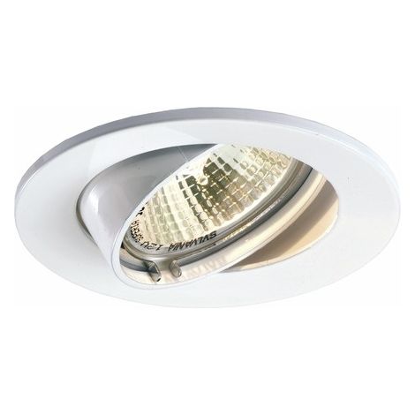 Spot encastré TBT 12V orientable aluminium brossé Sylvania