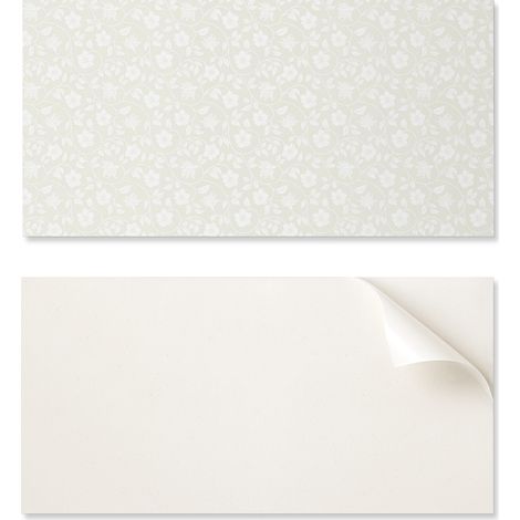 Vinilo decorativo con estampado para montaje sin herramientas, 100 x 50 cm, estampado floral en el fondo.