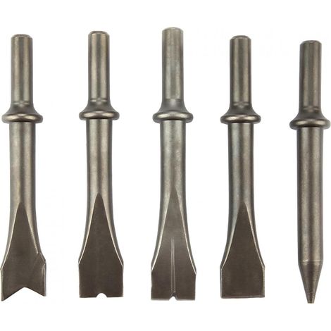 Marteau Burin à air, Burin à air, 5 pièces Ensemble de burins à Marteau pneumatique en Acier au Chrome molybdène pour Marteau pneumatique 150/190/250 (1/5)
