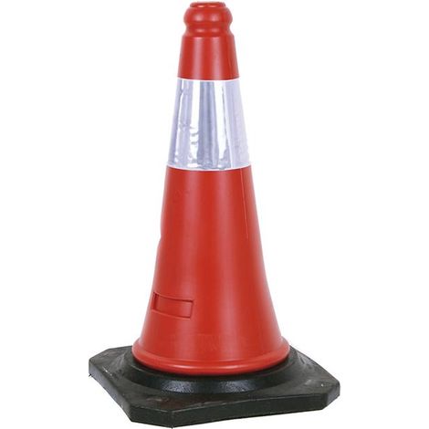 COFAN cono polietileno reflect. 1 mt, 5 kgs , Conos de polietileno reflectante con base de caucho. Medidas-100 cm