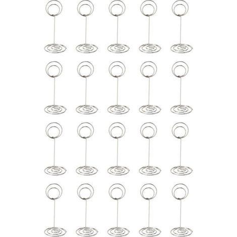 BelleRise – 20 Tischständer – Rund, 85 mm – Elegant & Stabil – Für Hochzeiten, Partys, Büro, Silber (1/5)