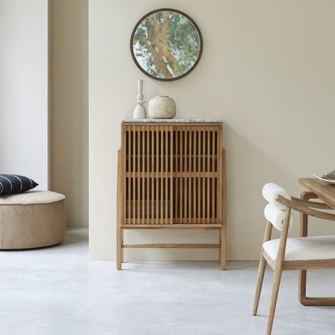 Tikamoon Isaure Buffet bas en teck H 110 cm × L 80 cm × P 45 cm (1/5)