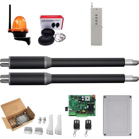 Kit d'ouvre-portes automatiques Double ouvre-porte moteur système de moteur porte automatique AC220V/AC110V pilote de porte battante actionneur plus proche ouvreur de costume parfait pour accessoires (1/5)