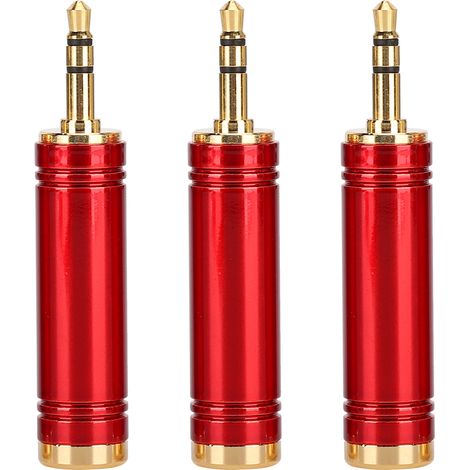 Adaptateur Audio 3.5mm Vers 6.5mm - Connecteur Stéréo Plaqué Or Pour Téléphone Et Pc - Lot De 3 Pièces (1/5)