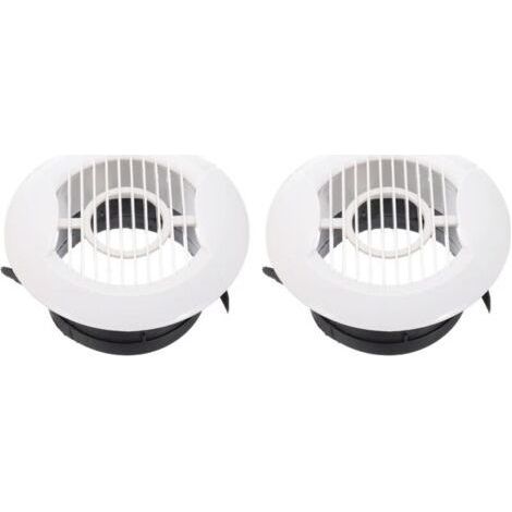 100mm Round Ventilation Grille, 2 Pack ABS Ceiling Ventilation Grille with Built-in Diffuser for Bathroom, Kitchen, Living Room (1/5)