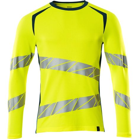 Mascot T-Shirt, langarm 19081-771-1744 Gr. 2XL hi-vis gelb/dunkelpetroleum