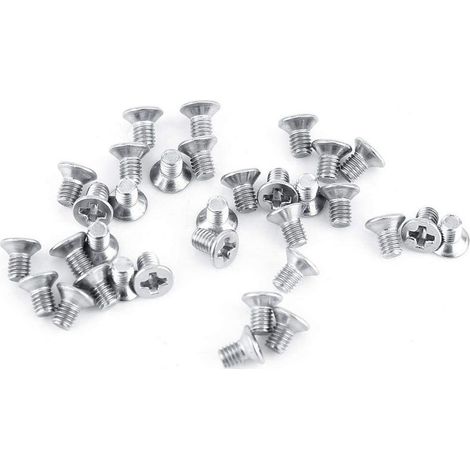 100pcs M3 Flat Head Pan Head Machine Screws SS304 Stainless Steel Bolt (4mm)