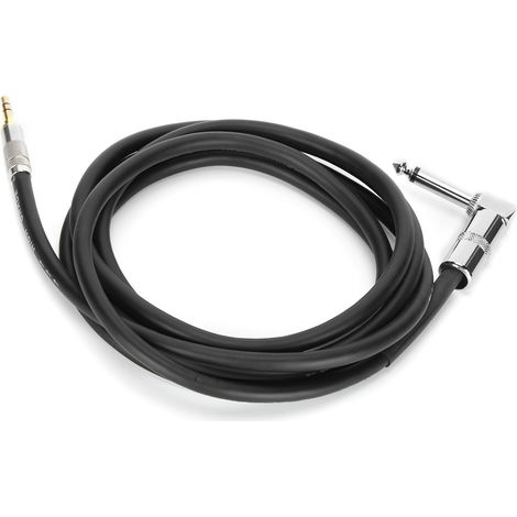 Câble de Guitare 6.35mm à 3.5mm Stéréo pour Ampli, Piano et Casque - Longueur 2m