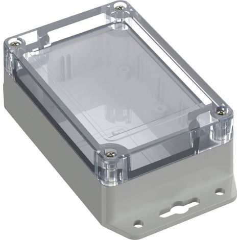 TRU COMPONENTS TC-10860492 Alloggiamento flangia Policarbonato Grigio luminescente 1 pz. (1/2)