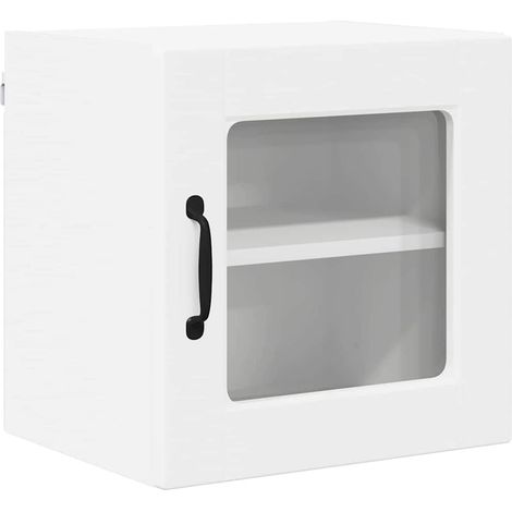 Maison Exclusive - Mobile in vetro da parete PORTO Bianco 40 x 31 x 40 cm