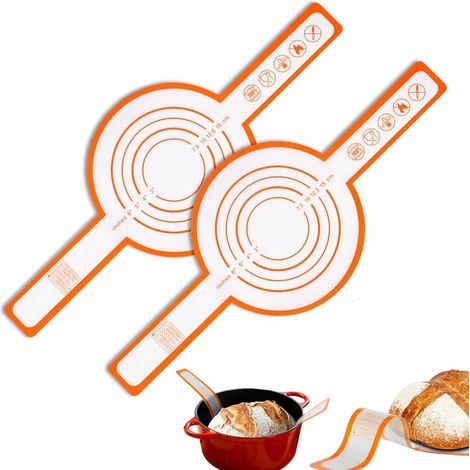 Tappetini per il pane in silicone, antiaderenti, facili da pulire (2 pezzi) (1/5)