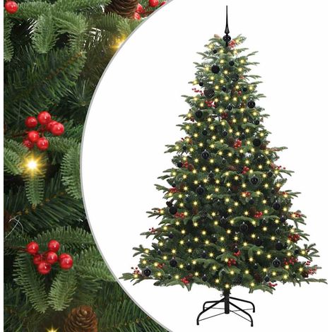 Sapin de Noël  Arbre de Noël artificiel Vert 240 cm PVC, métal et plastique (1/5)