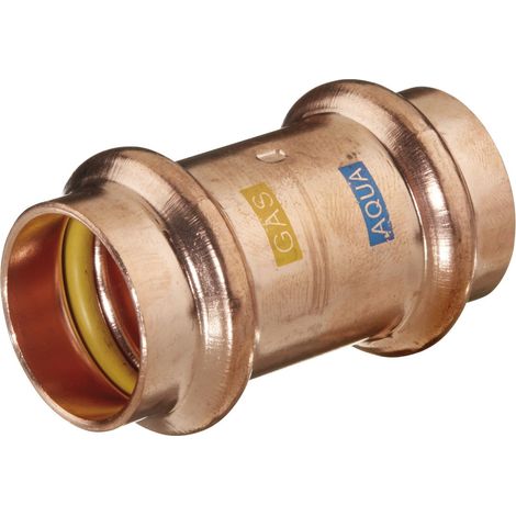 HS AQUAGAS V Kupplung 42 x 42 mm 450004242 Kupfer, Press Copper, Fitting für Gas und Wasser