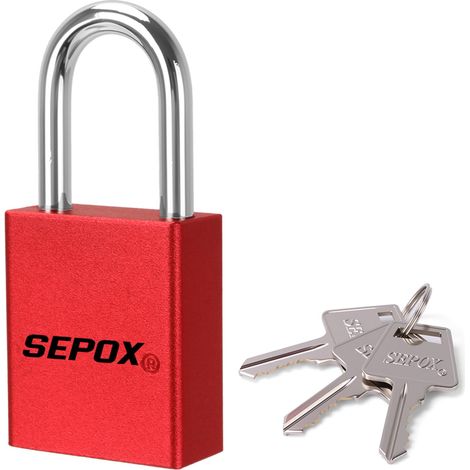 Cadenas résistant aux intempéries avec clés, 40 mm, en aluminium massif, résistant à la corrosion, pour verrouillage, loto, portail de jardin, abri de jardin, casier, armoire, porte de sécurité (1/5)