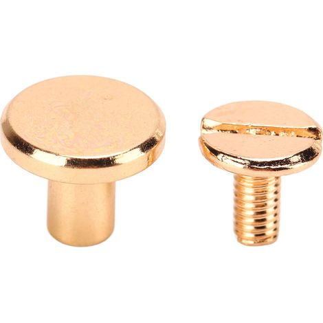 200 kits à vendre : rivets, vis et vis de fixation pour cuir (9,5 x 8 mm), clous en laiton dorés pour album photo à surface incurvée. (1/5)