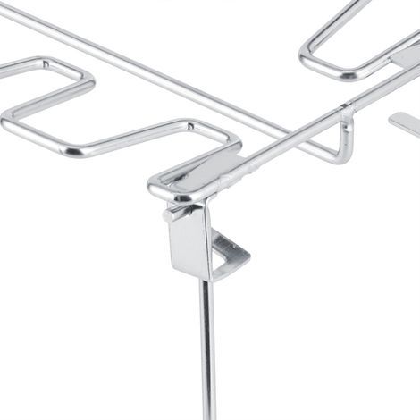 2 pièces Support de Cuisson pour Ailes et Cuisses de Poulet, Gril Pliable en Acier Inoxydable pour Barbecue et Four (1/5)