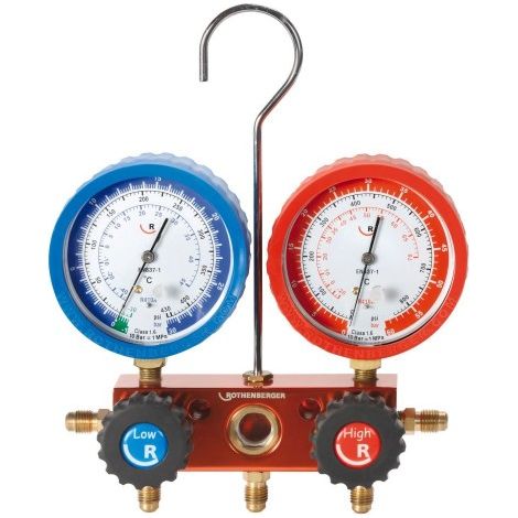Grupo manométrico 2 vías 3 entrada 1/4''SAE - ROTHENBERGER