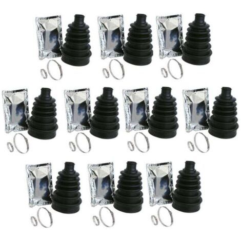 Lot 10 soufflets de cardan universels pour auto + colliers et graisse