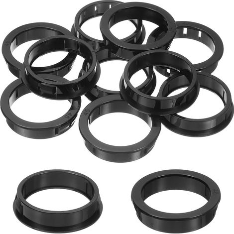 Passe Cable Bureau, 16 Pièces 44mm/1.73" Dia de Montage Bagues de Protection en Nylon, Bague de Protection Ronde pour Câbles, Tubes et Fils Divers, Noir (1/5)