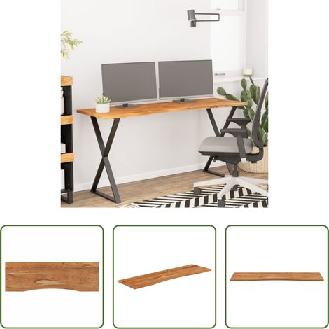 vidaXL Akazienholz Tisch - Schreibtischplatte 140x50x2,5 cm Rechteckig Massivholz Akazie (1/5)