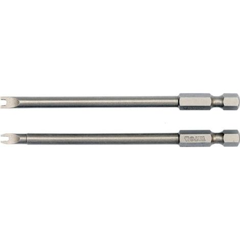 Lange Spanner-Bits 4x100 mm & 8x100 mm, 2-teilig, S2-Stahl