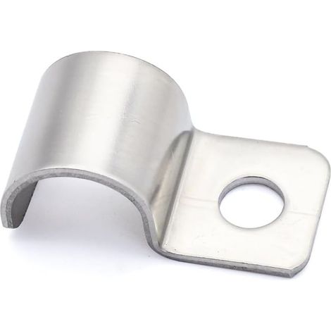20 Pack RYTTGOP Stainless Steel Pipe Clips for 14mm Tube, Cable Fixing Clamp, 6mm Hole, Industrial Use, Corrosion Resistant (1/5)
