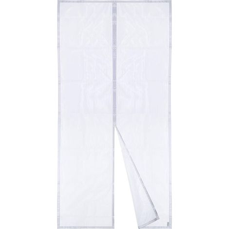 Mosquitera magnética para puerta, cortina de malla, cierre magnético de arriba a abajo con cierre automático, mantiene el aire fresco en el interior (120x210cm, blanco) (1/5)