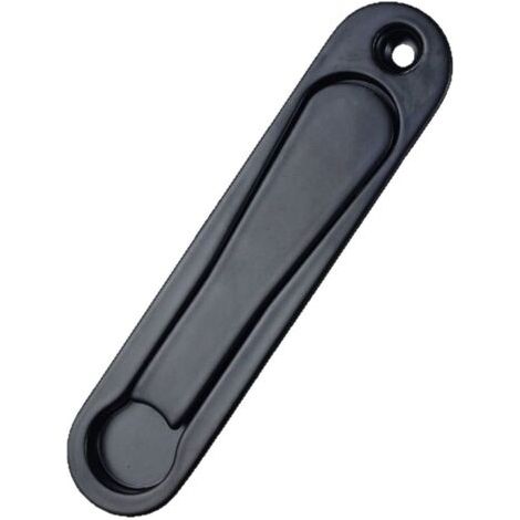 royaluxe-Poignée cuvette escamotable pop-up pour coulissants simples, finition noir, 141 x 32 mm