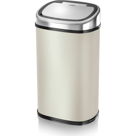Tower T80903 Kitchen Bin with Sensor Lid, Automatic Soft-Close, Manual Override, Almond, 58 Litre, 27.4 x 40.2 x 70.9 cm (1/5)