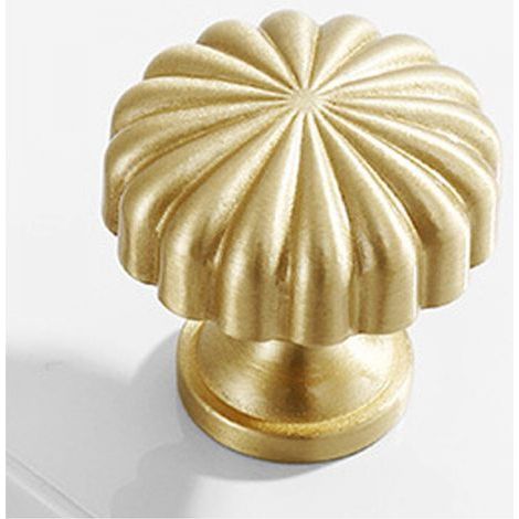 Set aus 10 vintage Messing-Türgriffen für Möbel, Schubladen und Türen (1/5)
