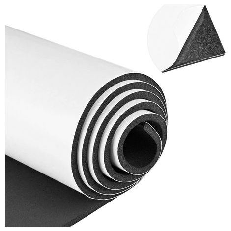 Rouleau de Mousse Autocollante - 300mm x 3mm x 2m plaque de mousse néoprène multifonction, anti-choc antidérapantes, pour joint de porte et fenêtre, résistant aux intempéries, insonorisant, DIY (1/5)