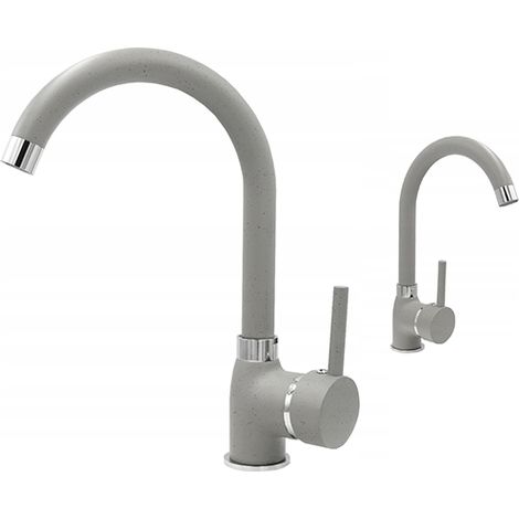 Mitigeur évier cuisine Granitan BETA gris avec bec pivotant 360° et cartouche céramique (1/5)