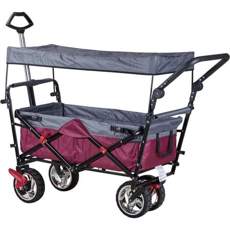 Carrello Portattrezzi da Giardino in Metallo con Tettuccio Baltic 135x54x103 cm in Acciaio