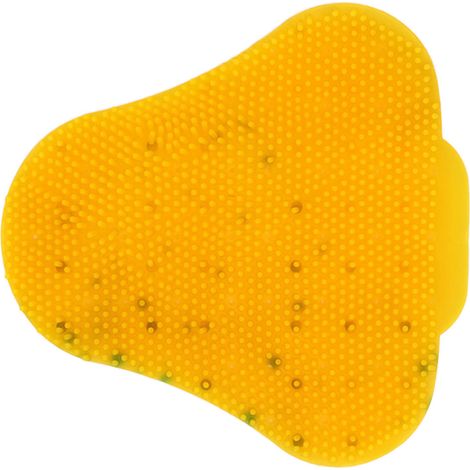 Tapis désodorisant triangulaire anti-éclaboussures pour urinoir, parfumé et parfumé, couleur orange, pour toilettes hommes. (1/5)
