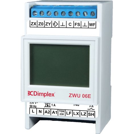 Dimplex Unidad de control central AC/DC ZWU 06E Unidad de control central con función de tiempo, 379030