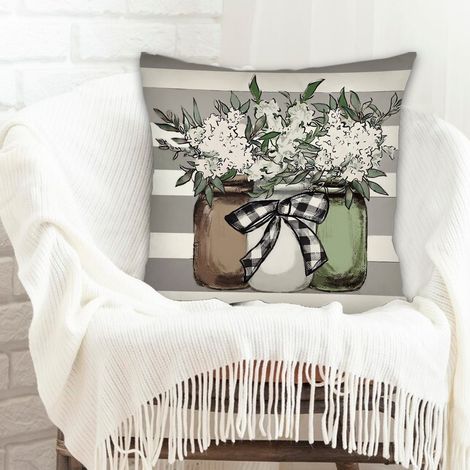 Housse de coussin carréeélégant pour Noël, anniversaire, la Fête des Pères, la Fête des Mères