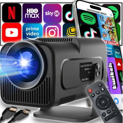 Proiettore per film, proiettore Android 11, TV, Wi-Fi, Bluetooth, portatile, 300 ANSI (1/5)