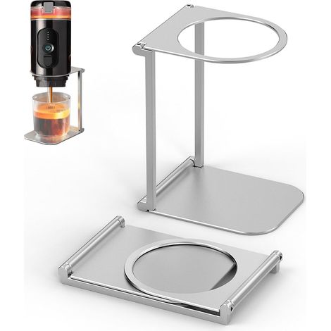 Universeller Ständer für tragbare Espressomaschinen – Faltbarer Ausgießständer aus Aluminium, kompaktes und leichtes Kaffeezubehör, kompatibel mit den meisten Mini-Maschinen. (1/5)