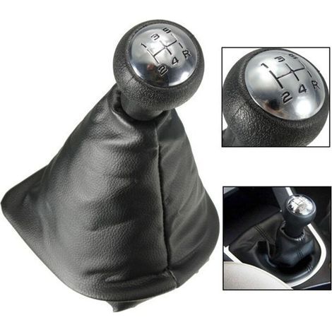 CSPARKV 5 Vitesses Pommeau de Levier de Vitesse avec Soufflet Compatible pour Peugeot 307 (1/4)