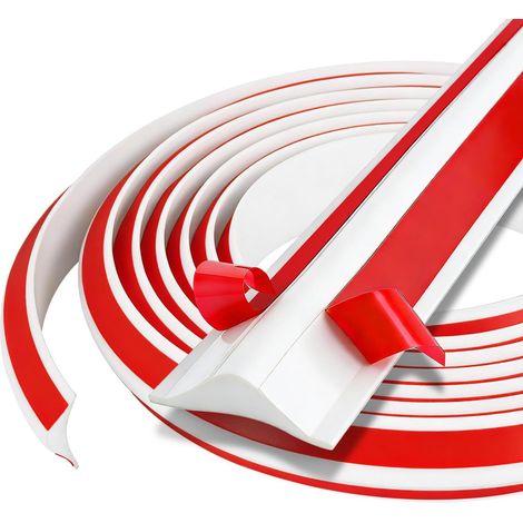 Joint Plan de Travail Cuisine Profil Finition Plan de Travail Flexible 3M PVC Baguette Protection Plan de Travail Cuisine Autoadhésive Pour Plan de Travail De Cuisine Douche (Blanc) (1/5)