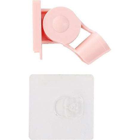 Support de pommeau de douche sans perçage, support réglable pour pommeau de douche de salle de bain (rose) (1/5)