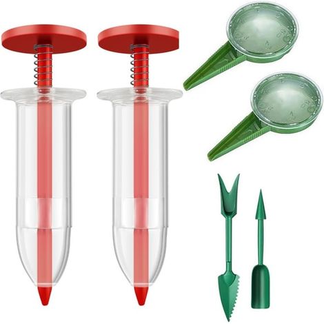 Kit de 6 semoirs en plastique à 5 vitesses - Semoir rond distributeur de graines (1/5)