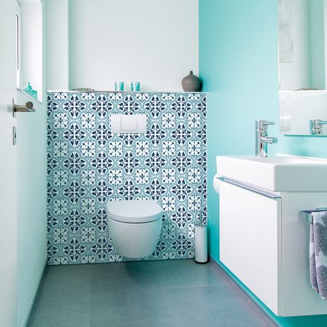 Stickers muraux - Sticker Mural Carrelage adhésif Cuisine Salle de Bain - 9 STICKERS CARRELAGES AZULEJOS LIDIA - 9stickers10x10cm (1/5)