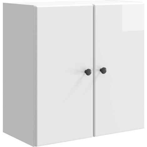 Wall-Mounted Cabinet High Gloss White 59 x 31 x 60 cm vidaXL