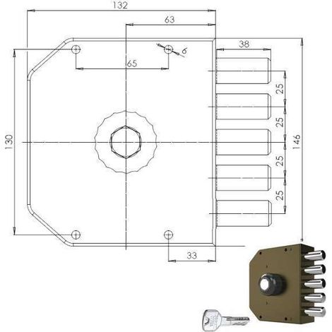 Serratura di Sicurezza Semplice per Pompa SX da 3000 MC con Chiusura Criptata